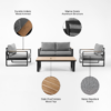 Imera 4 - Person Outdoor Conversation Set - Image 13